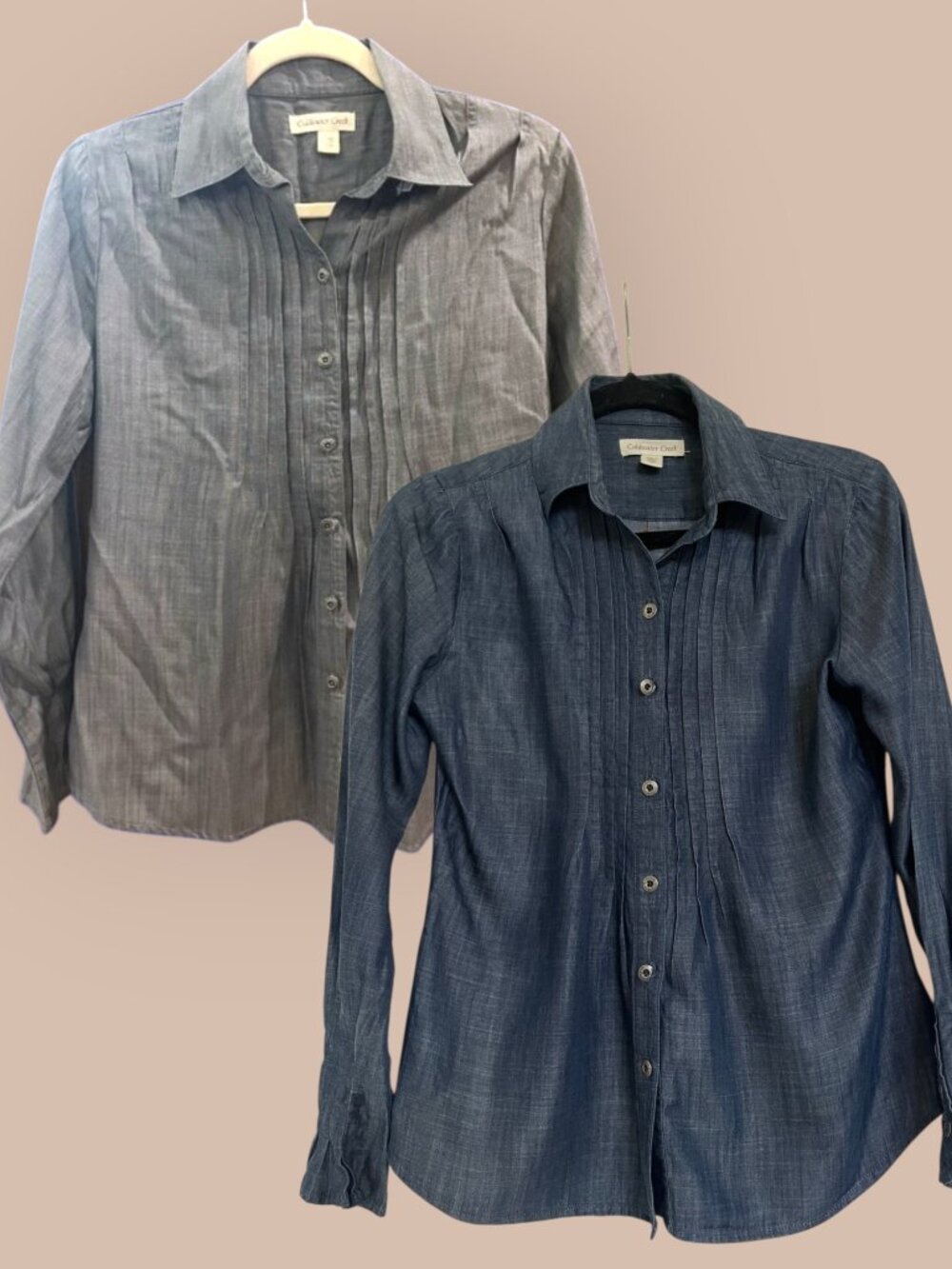 Lot of 2 Coldwater Creek Button Down Shirts PXS